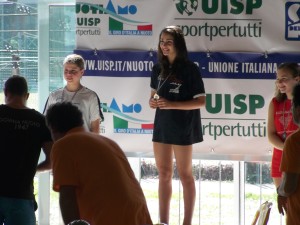 Giada Verasani alla sul secondo gradino del podio